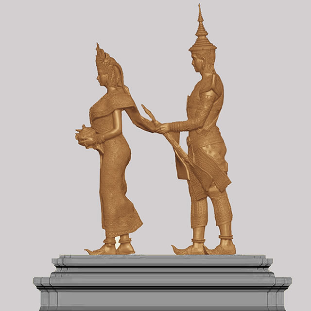 出口歷史人物玻璃鋼雕塑