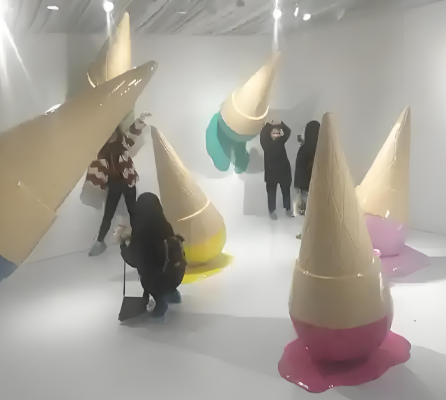 玻璃鋼冰淇淋雕塑如何為商業(yè)空間注入靈動魅力