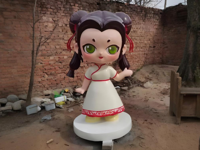 玻璃鋼小女孩卡通雕塑城市空間中的治愈系藝術符號