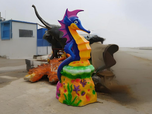 藝術與自然的交響景區玻璃鋼海馬雕塑的定制密碼