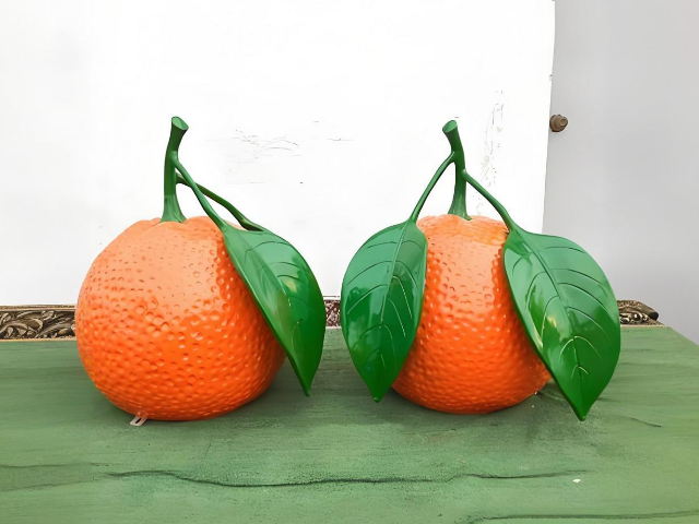 仿真玻璃鋼桔子雕塑以假亂真的藝術(shù)，定制無(wú)界的想象