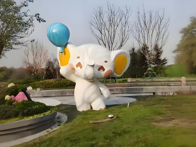 戶外公園卡通玻璃鋼大象雕塑,點亮公共空間的魔法藝術