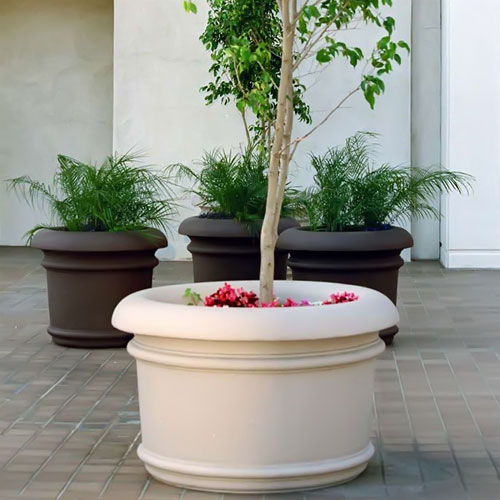 廣場玻璃鋼戶外花盆