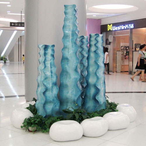 商場玻璃鋼裝飾藝術花瓶