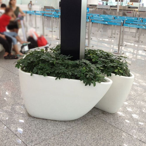 深圳機場玻璃鋼室內(nèi)花盆