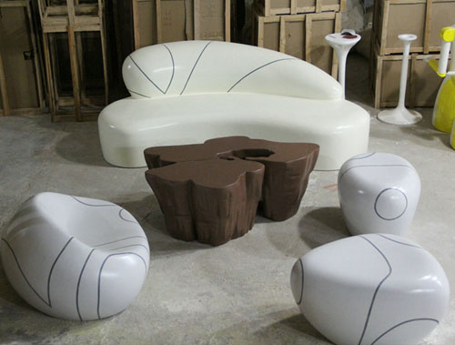 時尚休閑玻璃鋼沙發