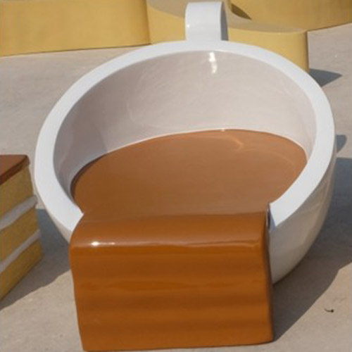 商場(chǎng)咖啡杯玻璃鋼休閑椅