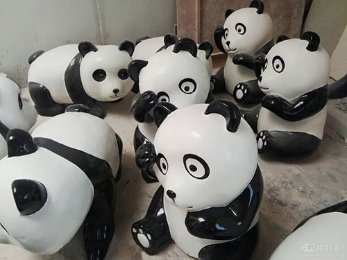 玻璃鋼熊貓雕塑 玻璃鋼熊貓雕塑
