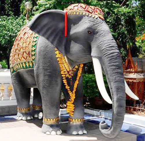 景區玻璃鋼仿真大象雕塑