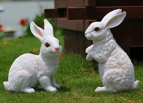 玻璃鋼仿真兔子雕塑