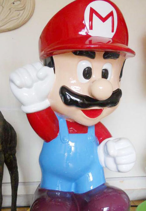 玻璃鋼動漫馬里奧雕塑