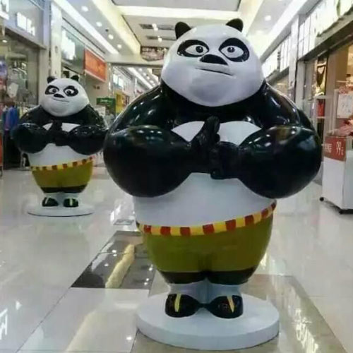 卡通熊貓雕塑