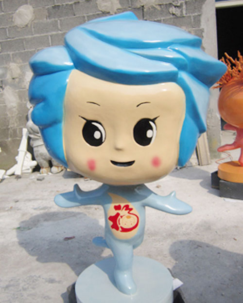 玻璃鋼卡通福娃男雕塑