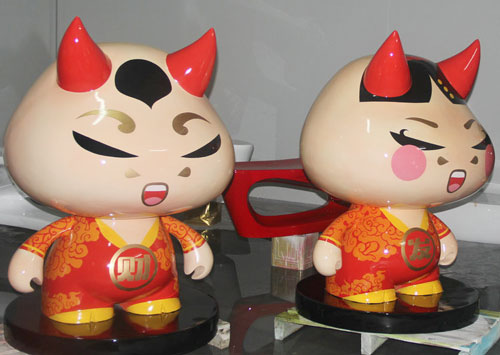 玻璃鋼卡通福娃雕塑