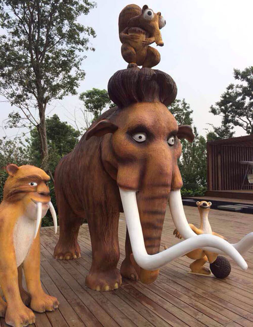 玻璃鋼卡通動物雕塑