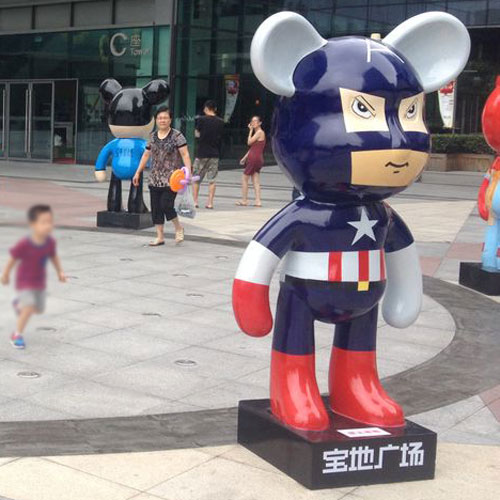 玻璃鋼動漫小超人雕塑