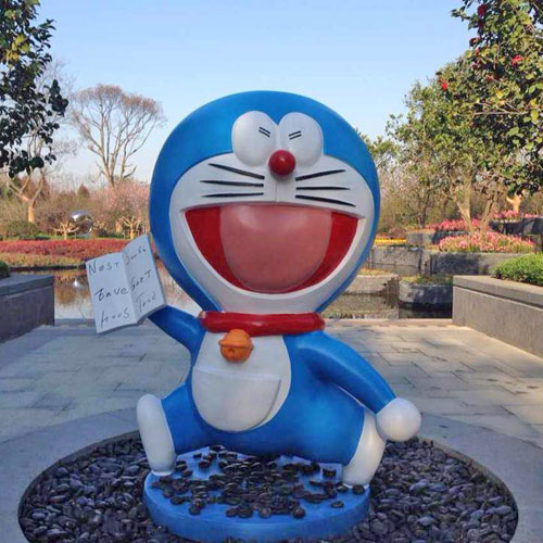 公園動漫小貓玻璃鋼雕塑