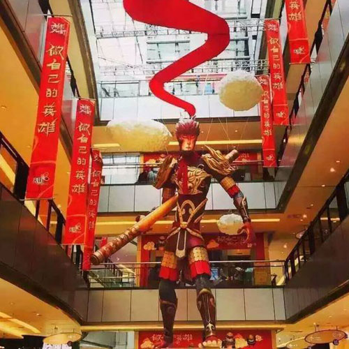 商場卡通齊天大圣玻璃鋼雕塑