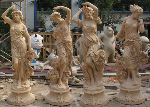 砂巖雕塑的材質與技術