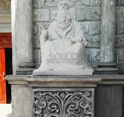 玻璃鋼老者砂巖雕塑