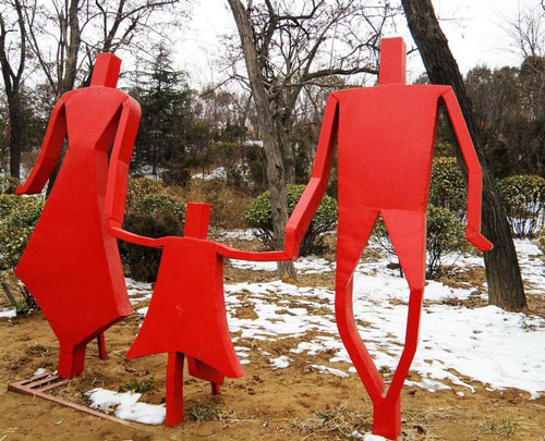 鐵藝一家人雕塑 鐵藝一家人雕塑