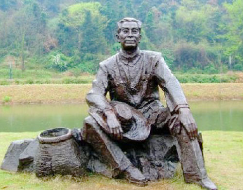 玻璃鋼景區人物肖像雕塑