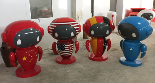 玻璃鋼卡通公仔圓雕雕塑