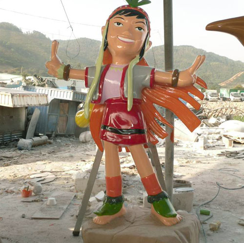 5A景區玻璃鋼卡通圓雕